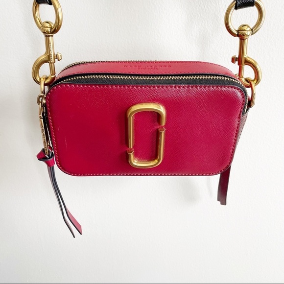Marc Jacobs The Snapshot Crossbody Bag in Deep Maroon Multi - Picture 5 of 12